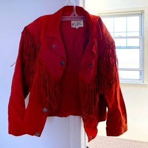 M. Julian Vintage leather fringe jacket